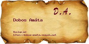 Dobos Amáta névjegykártya